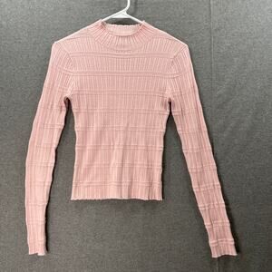 Freshman Pink Sweater Womens Size S Long Sleeve Pullover Top